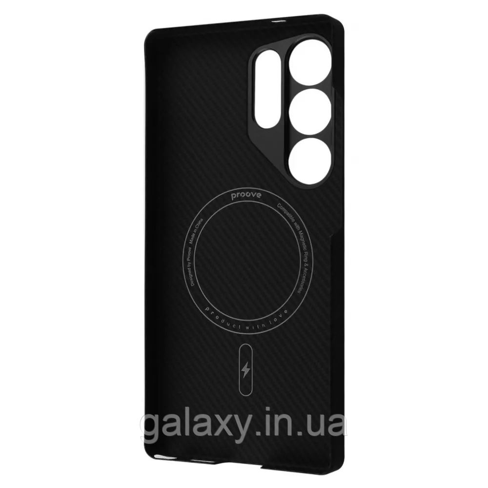 Чохол Proove Carbon Slim з магнітним кільцем для Samsung Galaxy S25 Ultra, фото 1