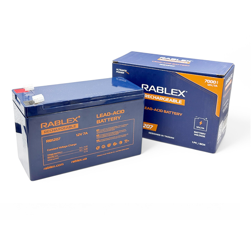 Акумулятор 12v 7Ah Rablex RB-1207