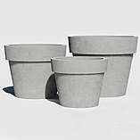 Кашпо для вулиці "Борміо" вазон бетонний горщик для квітів та дерев, для вулиці, саду, дачі та тераси, фото 2