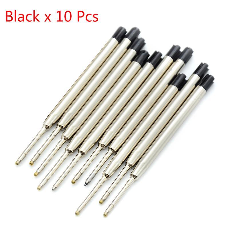 Набір із 10 кулькових стрижнів типу Parker (чорний колір)