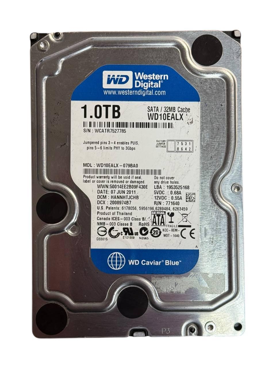 Жорсткий диск 3.5" 1TB Western Digital | WD10EALX | 7200 об/хв | 32 MB | SATA III Б/В