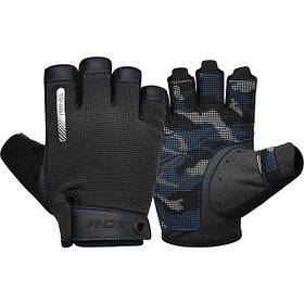 Рукавички для фітнесу RDX T2 Half Blue M
