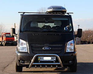 Передній захист кенгурятник WT003 нерж Ford Transit 2006-2014