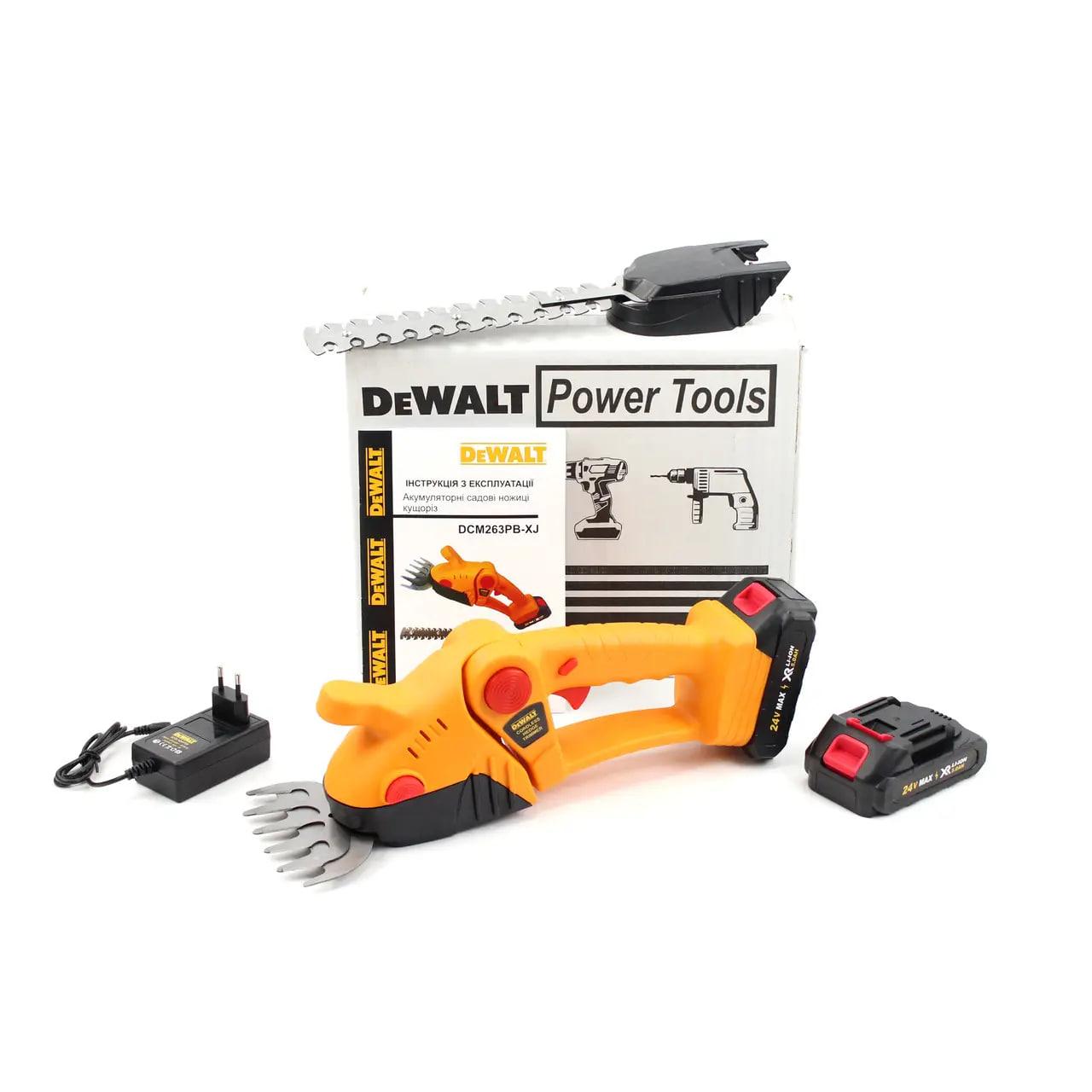 Акумуляторні ножиці для трави DeWalt DCM263PB-XJ (12V), кущоріз Деволт