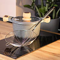 Шумівка металева з нержавіючої сталі з ручкою діаметр 20 см