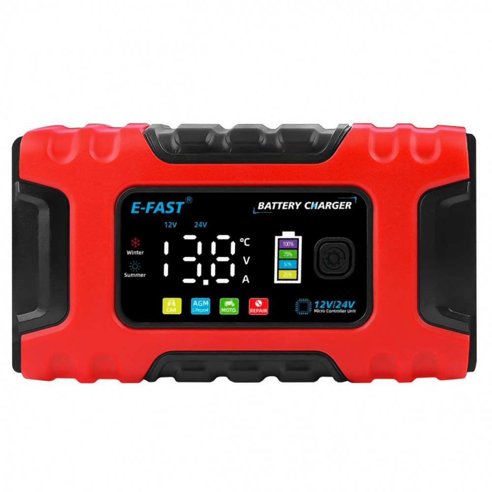 Зарядний пристрій E-Fast TK600 12V10A 24V/5A CS red, фото 1