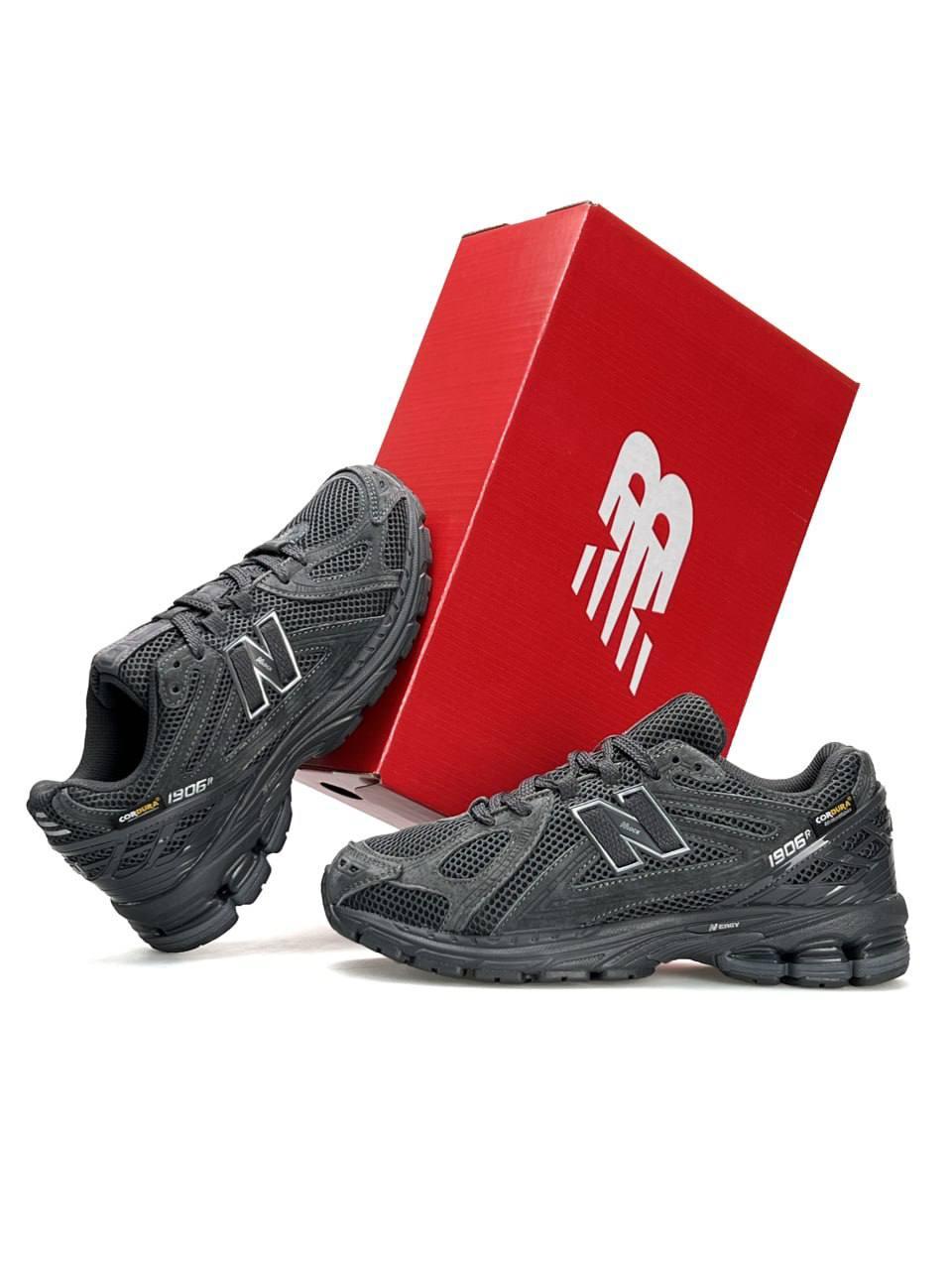 Чоловічі кросівки замша текстиль New Balance 1906R New Dark Grey, кеди Нью Беланс сірі. Чоловіче взуття