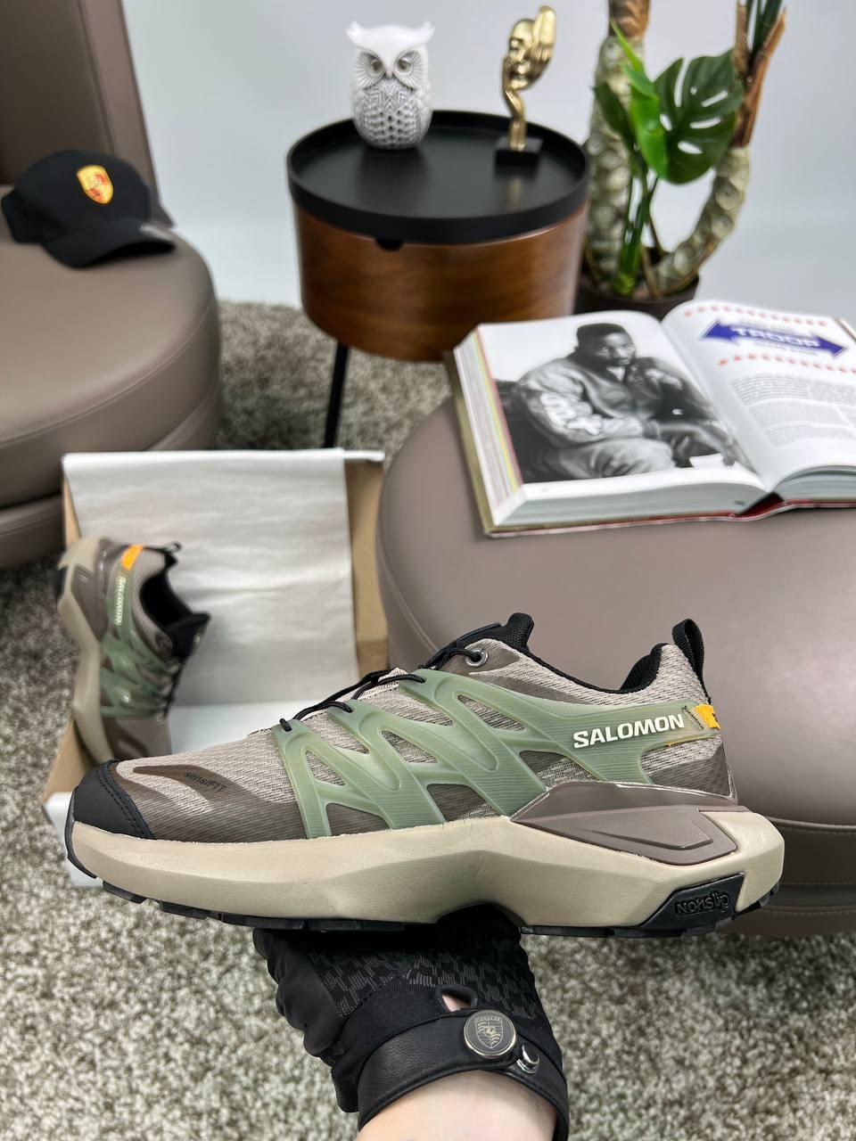 Чоловічі кросівки Salomon XT Pu_Re Advanced Brown Black, кеди текстиль нейлон коричневі. Чоловіче взуття