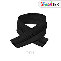 Застібка-блискавка спіральна тип3 (182м) 9г/м Чорний