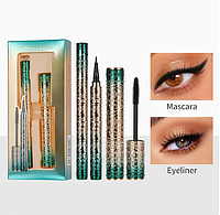 Тушь и подводка для глаз, набор косметики для макияжа Водостойкая косметика для глаз. Черная.