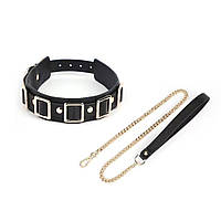 Комплект для рольових ігор нашийник із повідцем, чорний