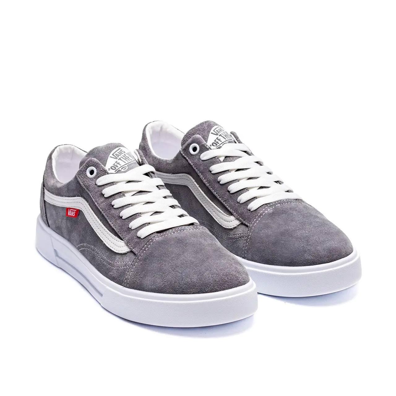 Чоловічі кеди Vans Grey натуральна замша сірого кольору (V08-5с)
