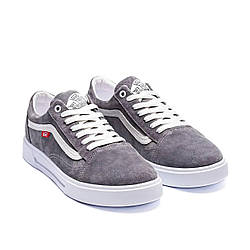 Чоловічі кеди Vans Grey натуральна замша сірі весна-літо-осінь