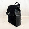 Рюкзак жіночий "Неаполь" натуральна шкіра і замш, колір чорний, фото 3