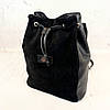 Рюкзак жіночий "Неаполь" натуральна шкіра і замш, колір чорний, фото 6