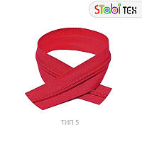Застібка-блискавка спіральна метр. тип5 (182м) 15г/м Червоний 148