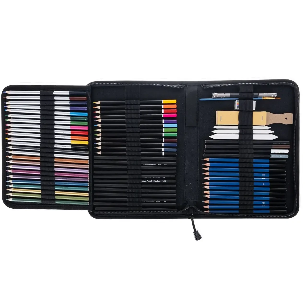 Подарунковий набір для малювання та ескізування MAALEO 19178 (74 предмети, чохол, універсальне застосування), фото 1
