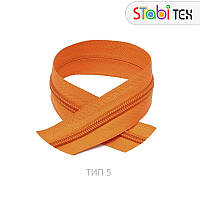 Застібка-блискавка спіральний метр. тип5 (182м) 15г/м Оранжевий морквяний 158