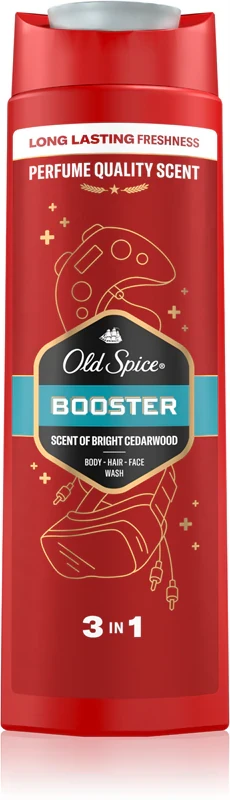 Шампунь та гель для душу Old Spice Booster 3 в 1 для чоловіків  400 мл.
