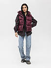 Жіноча жилетка оверсайз бордова весняна осіння Безрукавка без капюшона демісезонна, фото 4