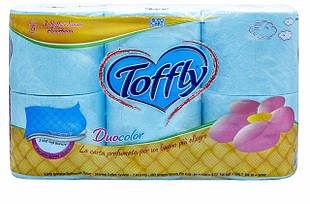 Туалетний папір Toffly blue 3-х шаровий 6 х 180 відривів