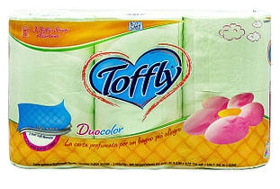 Туалетная бумага Toffly Green 3-х слойная 6 х 180 отрывов
