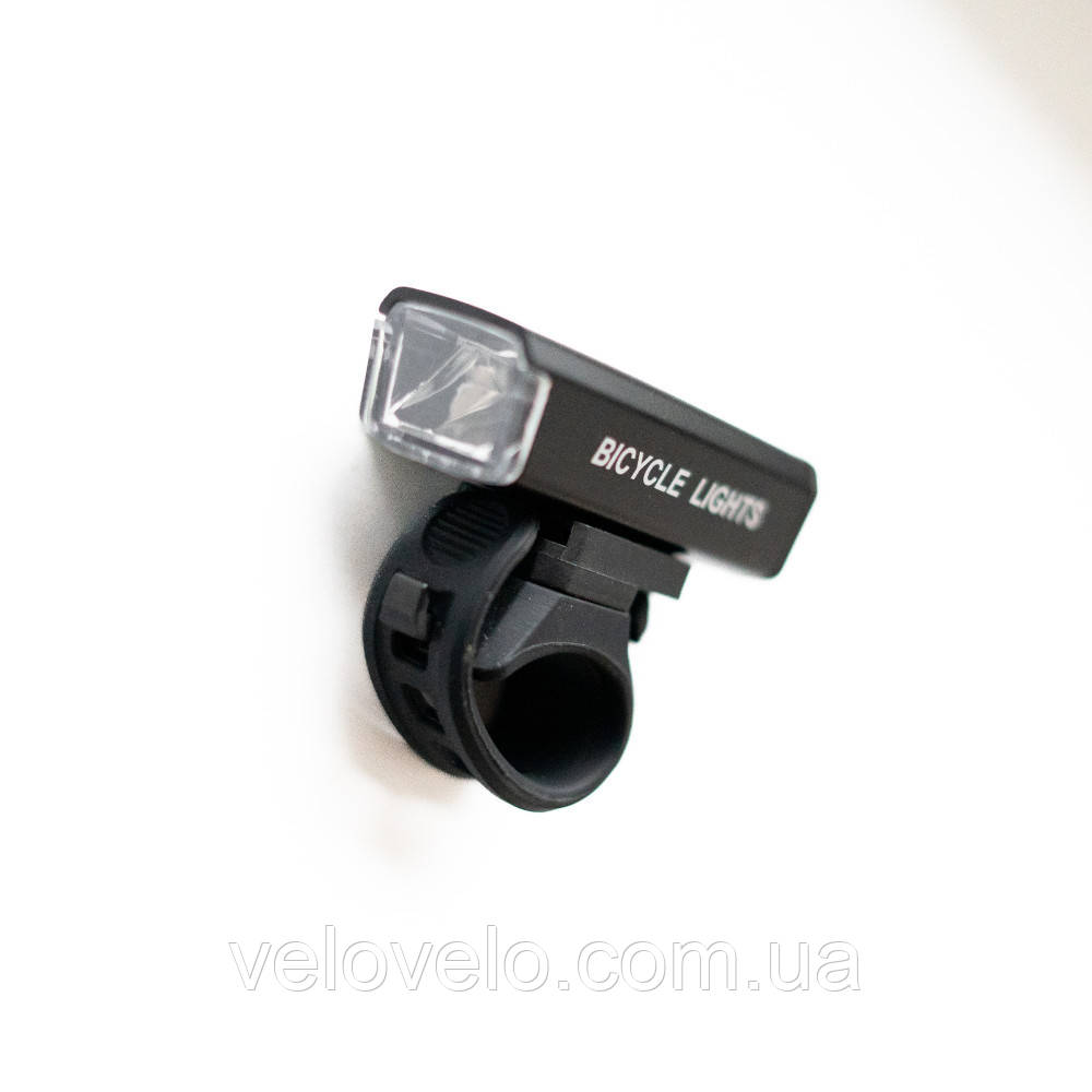 Ліхтар передній алюм. AU221 400LM, CREE XPG, акум.1200mAh, USB, фото 1