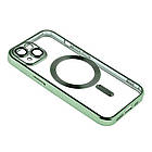Чохол Chrome Silicone Case with MagSafe для Apple iPhone 15 Green, фото 3