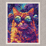 Картина за номерами Тварини. Космічний пухнастик 30*40 см Ідейка KHO 6651 exp, фото 2