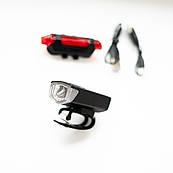 Ліхтарі к-кт передній + задн.AU216-2 та PU69 (800mAh, 280mAh), USB