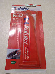 Герметик 75 г червоний високотемпературний KAFUTER