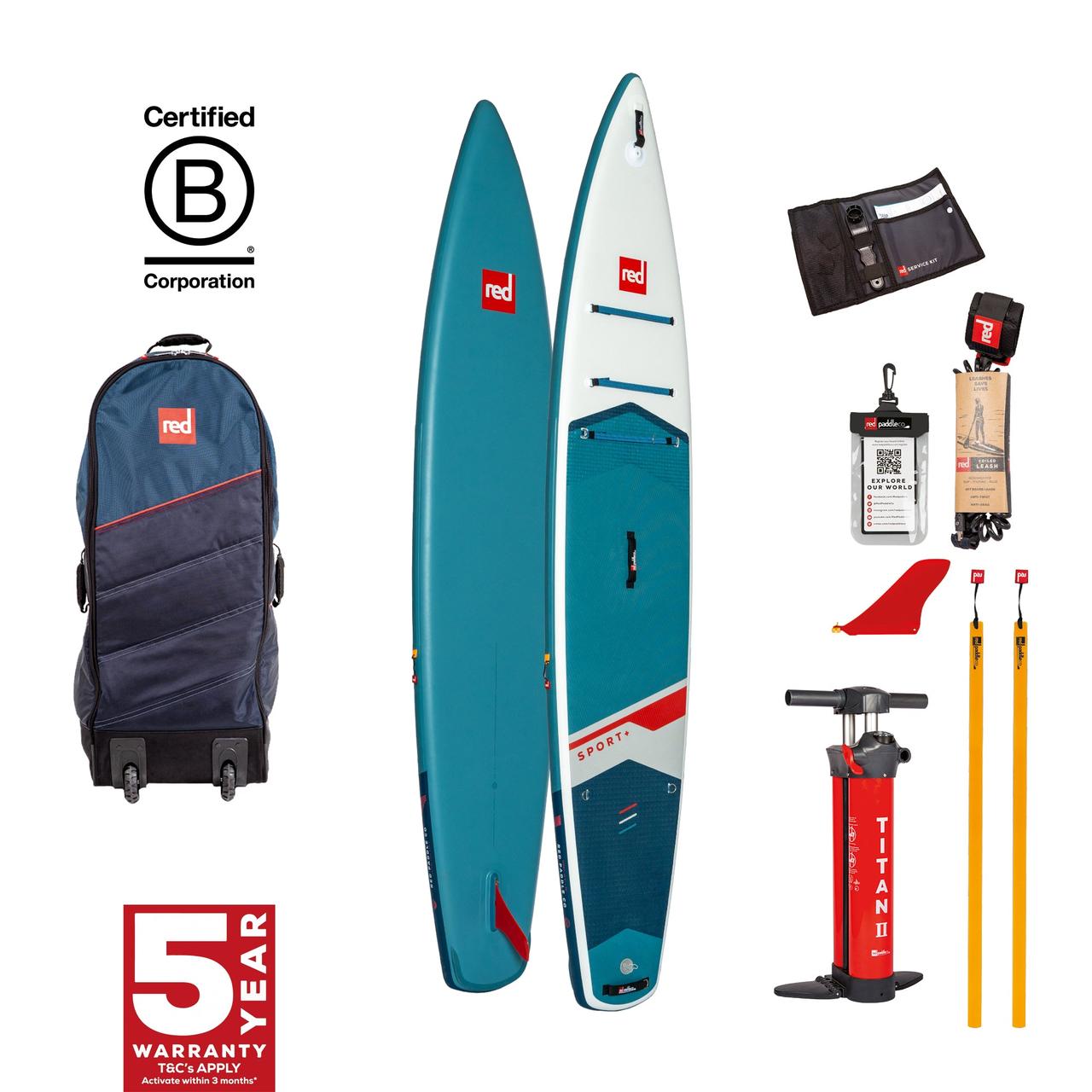 Сапборд Red Paddle Co Sport+ 12'6" MSL800 2025 — надувна дошка для САП серфінгу, sup board