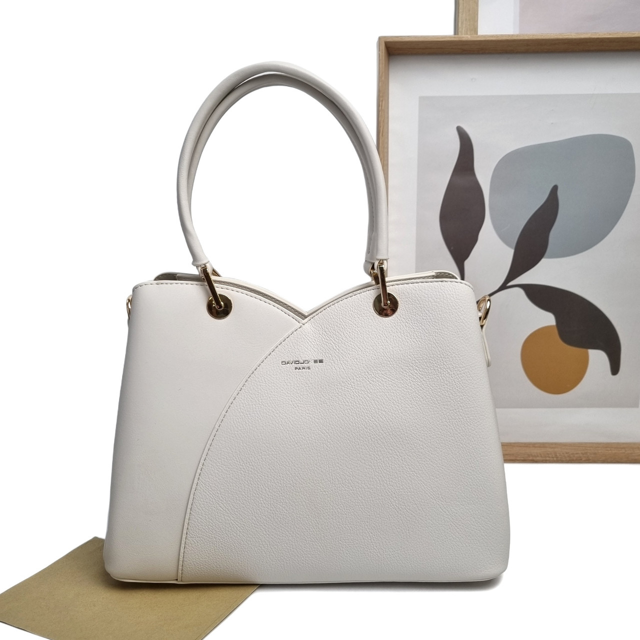 Сумка жіноча з двома ручками екошкіра білий Арт.CM7419 white DavidJones Французька
