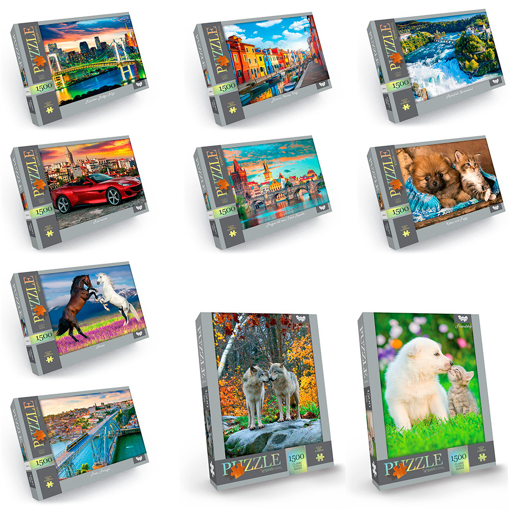 Пазли Danko Toys 1500 елементів С1500-04-01,02,03...10, фото 1