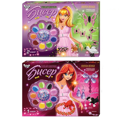 Набір для створення прикрас великий Danko Toys Бісер Б9-1, Б9-2