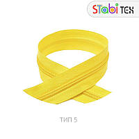 Застібка-блискавка спіральна метр. тип5 (182м) 15г/м Жовтий лимон 110