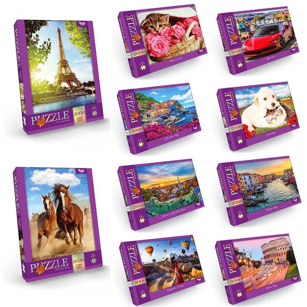 Пазли Danko Toys 2000 елементів C2000-01-01,02,03,04...10, фото 1