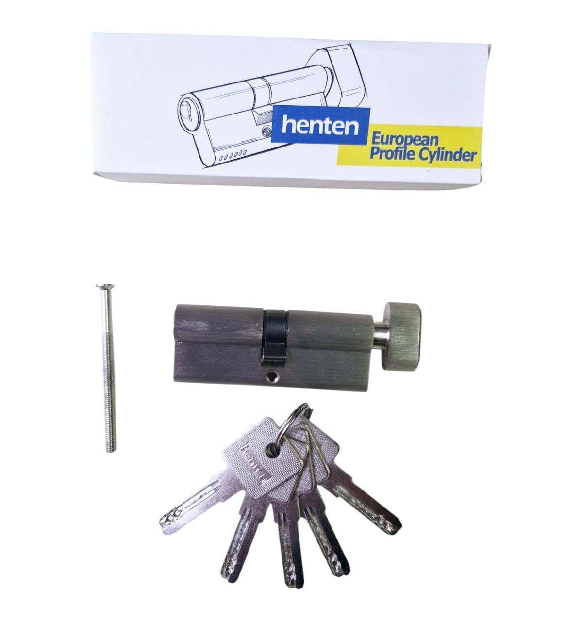 Циліндр Henten 80 мм (40*40) ключ-вороток