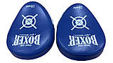 Лапи боксерські ергономічні (гнуті) BOXER NEW 2013-N1, шкірзам, фото 4