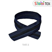 Застібка-блискавка спіральна метр. тип3 (182м) 9г/м Синій темний 330
