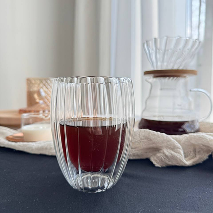 Подвійна склянка для кави Склянка висока 350мл Склянки для гарячих напоїв скло Склянка для еспресо скло, фото 1