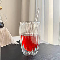 Склянка кавовий подвійними стінками 450мл Склянки для гарячих напоїв скло Склянка для еспресо скло, фото 2