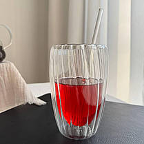 Склянка кавовий подвійними стінками 450мл Склянки для гарячих напоїв скло Склянка для еспресо скло, фото 5