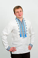 Вишиванка чоловіча Гетьман (синій орнамент)