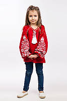 Вишиванка для дівчинки Дерево життя червона бавовна