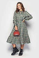 Жіноче плаття тепле міді з рюшів