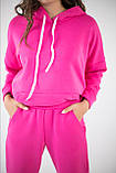Костюм спортивний жіночий трикотаж-трнитка фуксія, фото 3