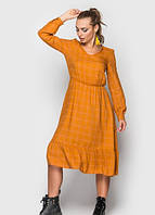 Плаття гірчичний штапель