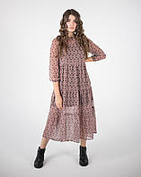 Нарядне плаття шифон капучіно