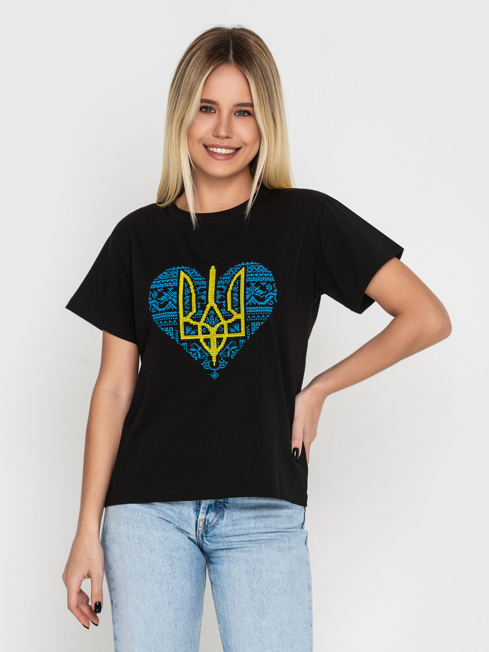 Футболка жіноча з вишивкою Герб, фото 1